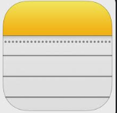Image of the iPhone Notes App icon.